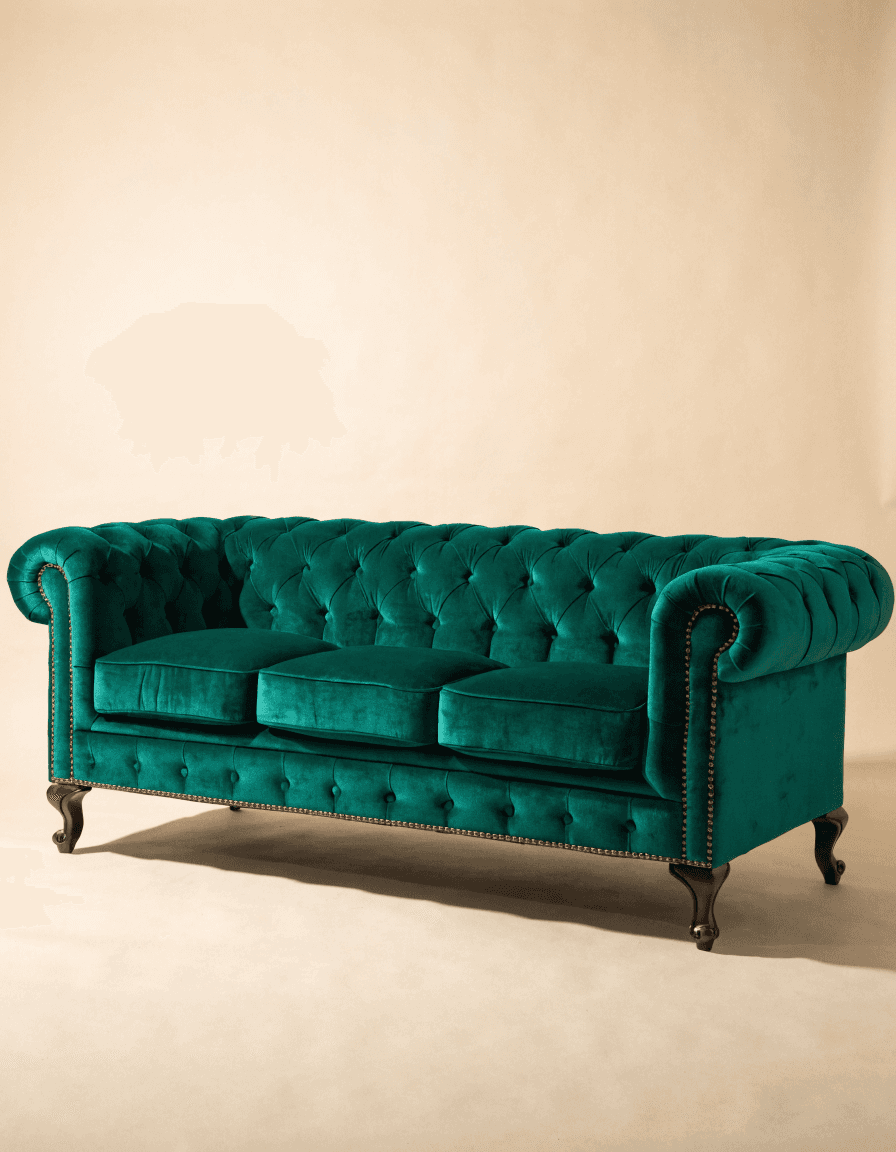 Velvet Chesterfield Sofa